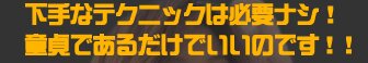 �Z�b�N�X�̃e�N�j�b�N�͈�ؕK�v����܂���